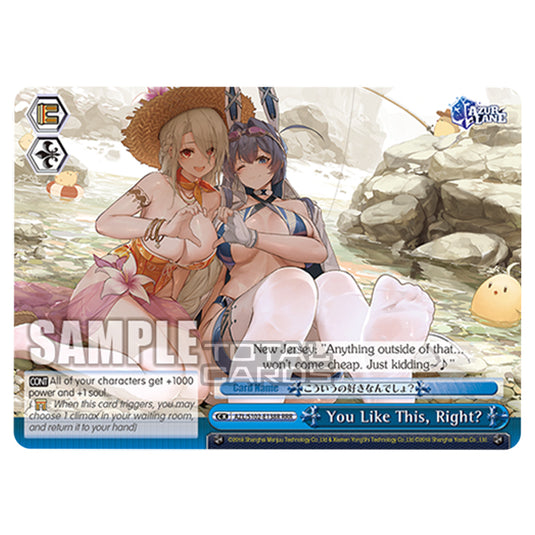 Weiss Schwarz - Azur Lane - You Like This, Right? (RRR) AZL/S102-E138R