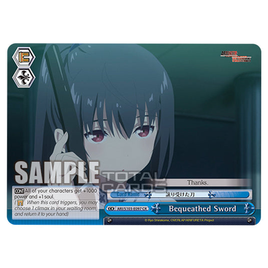 Weiss Schwarz - Arifureta - From Commonplace to World's Strongest - Bequeathed Sword (CR) ARI/S103-E097