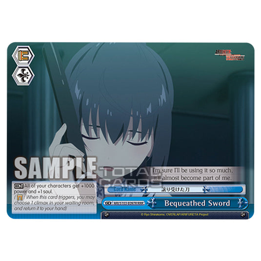 Weiss Schwarz - Arifureta - From Commonplace to World's Strongest - Bequeathed Sword (RRR) ARI/S103-E097R