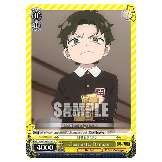 Weiss Schwarz - SPY x FAMILY - Classmate, Damian (C) SPY/S106-E017