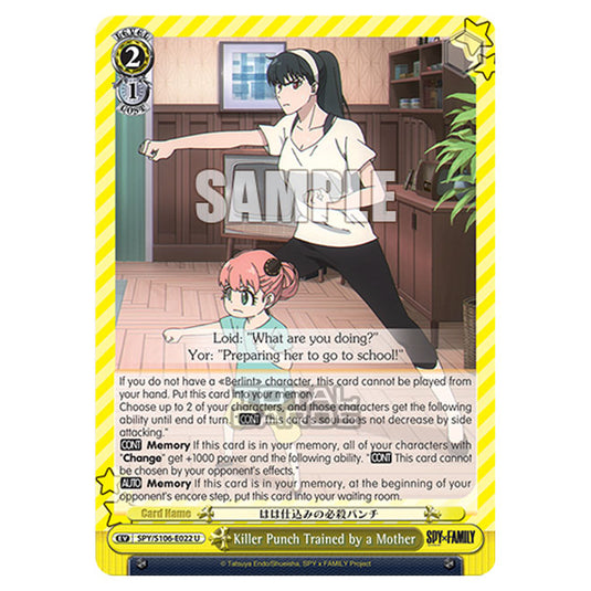 Weiss Schwarz - SPY x FAMILY - Killer Punch Trained by a Mother (U) SPY/S106-E022