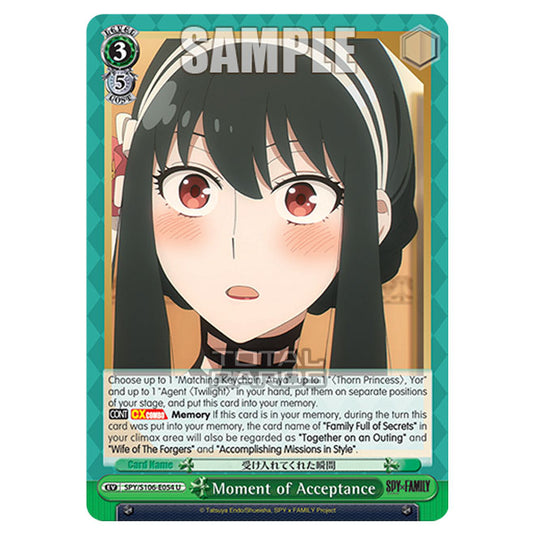 Weiss Schwarz - SPY x FAMILY - Moment of Acceptance (U) SPY/S106-E054