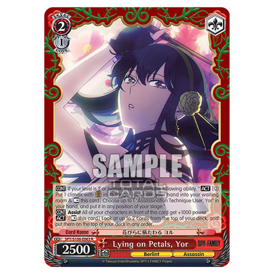 Weiss Schwarz - SPY x FAMILY - Lying on Petals, Yor (R) SPY/S106-E063