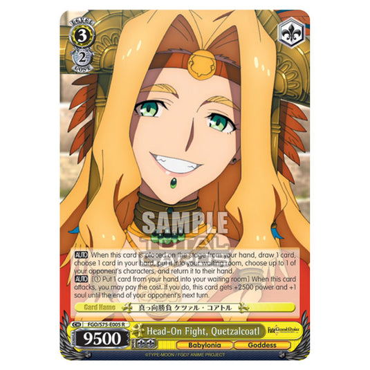 Weiss Schwarz - Fate/Grand Order Absolute Demonic Front: Babylonia - Head-On Fight, Quetzalcoatl (R) FGO/S75-E005