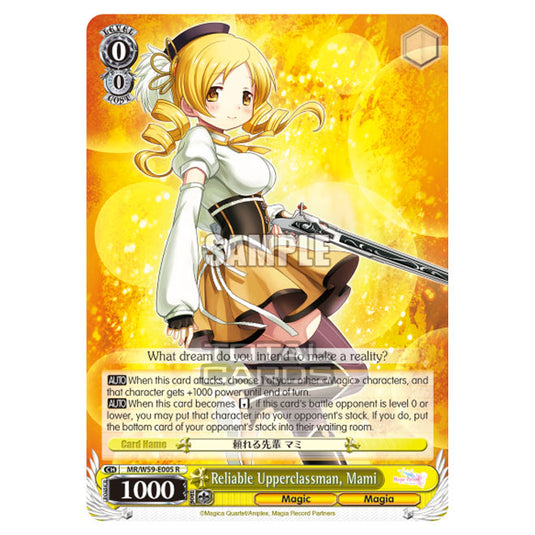 Weiss Schwarz - Magia Record - Puella Magi Madoka Magica Side Story - Reliable Upperclassman, Mami (R) MR/W59-E005