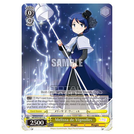 Weiss Schwarz - Magia Record - Puella Magi Madoka Magica Side Story - Melissa de Vignolles (U) MR/W59-E011