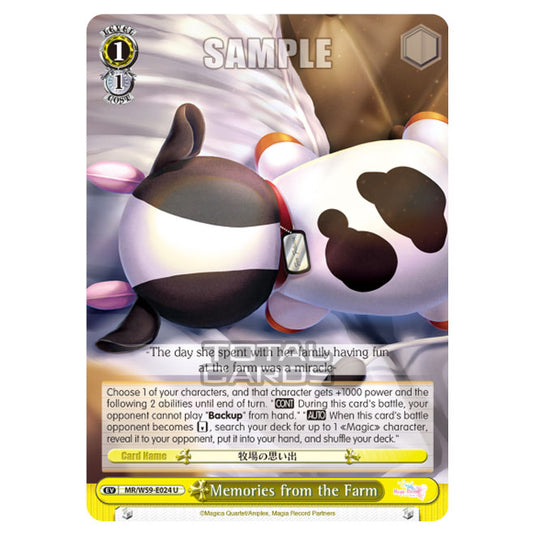 Weiss Schwarz - Magia Record - Puella Magi Madoka Magica Side Story - Memories from the Farm (U) MR/W59-E024