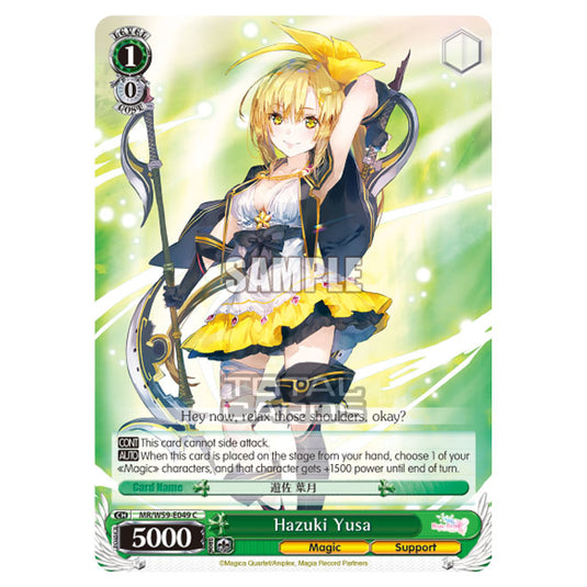 Weiss Schwarz - Magia Record - Puella Magi Madoka Magica Side Story - Hazuki Yusa (C) MR/W59-E049