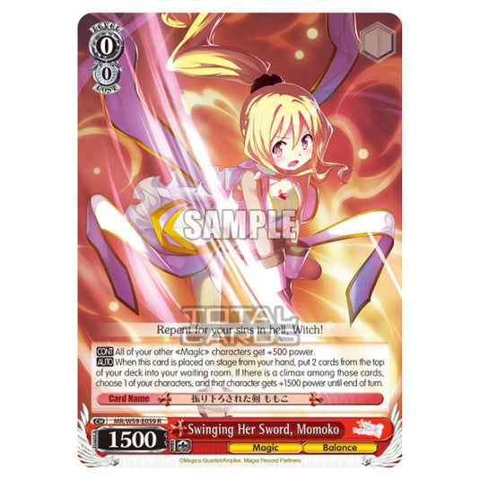 Weiss Schwarz - Magia Record - Puella Magi Madoka Magica Side Story - Swinging Her Sword, Momoko (R) MR/W59-E059