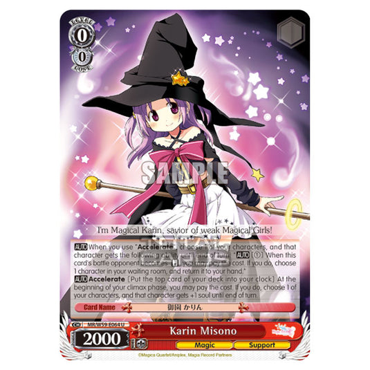 Weiss Schwarz - Magia Record - Puella Magi Madoka Magica Side Story - Karin Misono (U) MR/W59-E064