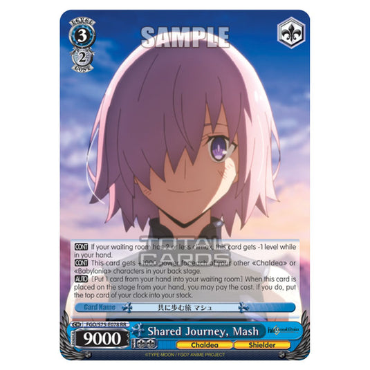 Weiss Schwarz - Fate/Grand Order Absolute Demonic Front: Babylonia - Shared Journey, Mash (RR) FGO/S75-E078