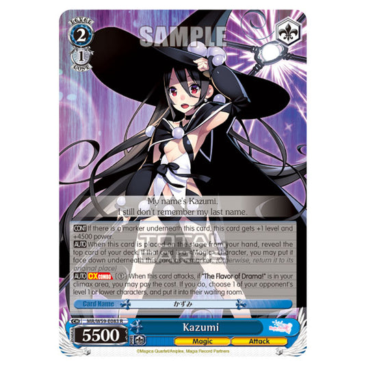 Weiss Schwarz - Magia Record - Puella Magi Madoka Magica Side Story - Kazumi (R) MR/W59-E083
