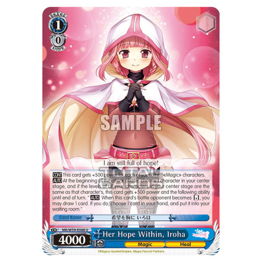 Weiss Schwarz - Magia Record - Puella Magi Madoka Magica Side Story - Her Hope Within, Iroha (U) MR/W59-E088