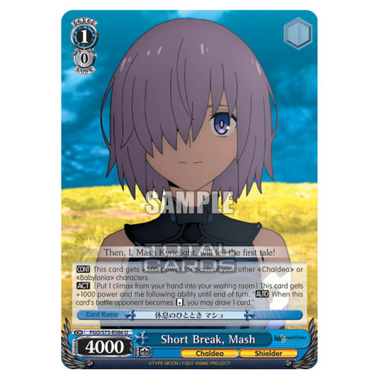 Weiss Schwarz - Fate/Grand Order Absolute Demonic Front: Babylonia - Short Break, Mash (U) FGO/S75-E086