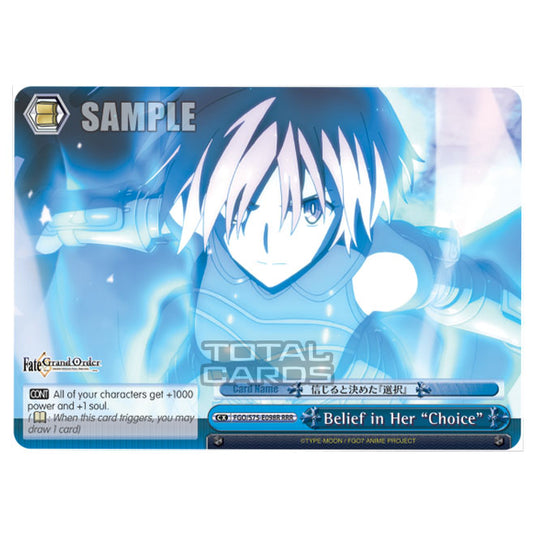 Weiss Schwarz - Fate/Grand Order Absolute Demonic Front: Babylonia - Belief in Her "Choice" (RRR) FGO/S75-E098R