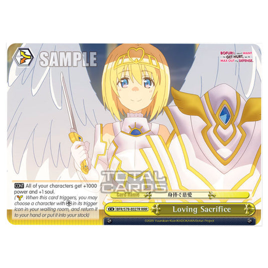 Weiss Schwarz - Bofuri - I Don't Want to Get Hurt, so I'll Max Out My Defense - Loving Sacrifice (RRR) BFR/S78-E027R