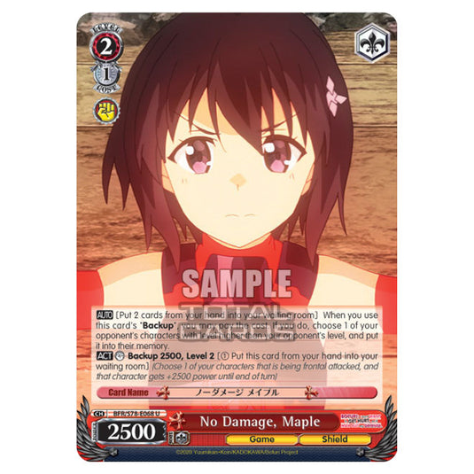 Weiss Schwarz - Bofuri - I Don't Want to Get Hurt, so I'll Max Out My Defense - No Damage, Maple (U) BFR/S78-E068