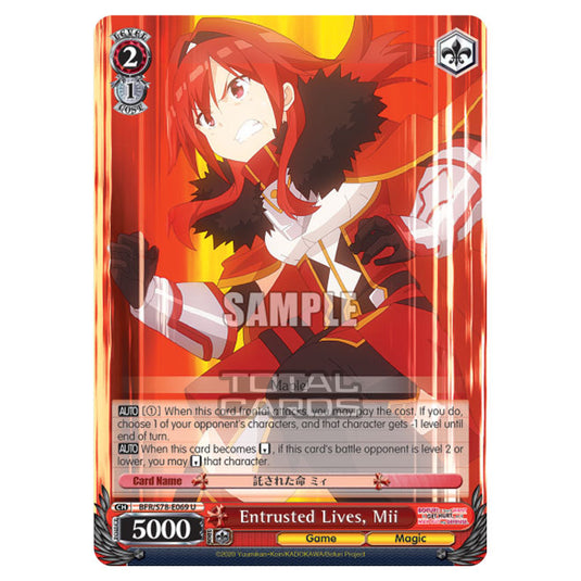 Weiss Schwarz - Bofuri - I Don't Want to Get Hurt, so I'll Max Out My Defense - Entrusted Lives, Mii (U) BFR/S78-E069
