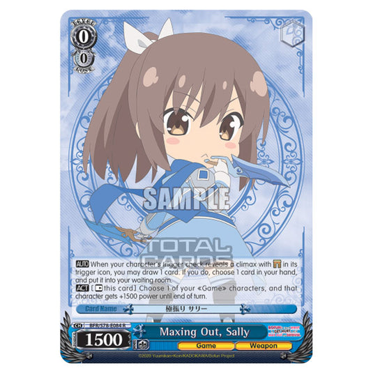 Weiss Schwarz - Bofuri - I Don't Want to Get Hurt, so I'll Max Out My Defense - Maxing Out, Sally (R) BFR/S78-E084