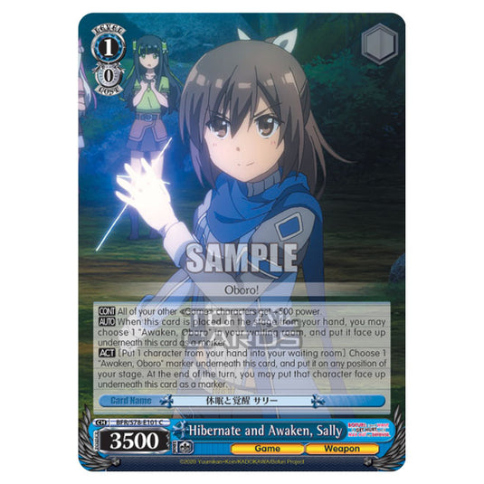 Weiss Schwarz - Bofuri - I Don't Want to Get Hurt, so I'll Max Out My Defense - Hibernate and Awaken, Sally (C) BFR/S78-E101