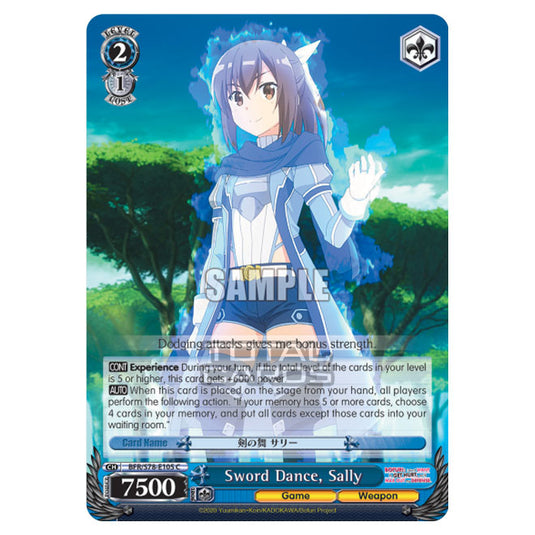 Weiss Schwarz - Bofuri - I Don't Want to Get Hurt, so I'll Max Out My Defense - Sword Dance, Sally (C) BFR/S78-E105