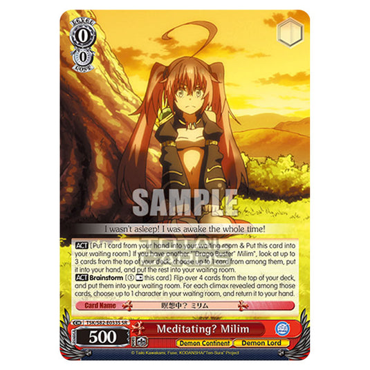 Weiss Schwarz - That Time I Got Reincarnated as a Slime Vol.2 - Meditating? Milim (SR) TSK/S82-E033S