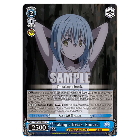 Weiss Schwarz - That Time I Got Reincarnated as a Slime Vol.2 - Taking a Break, Rimuru (U) TSK/S82-E082