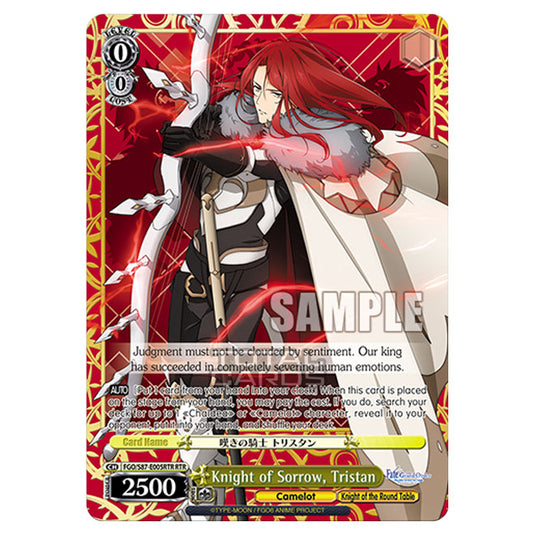 Weiss Schwarz - Fate/Grand Order THE MOVIE - Divine Realm of the Round Table Camelot - Knight of Sorrow, Tristan (RTR) FGO/S87-E005RTR