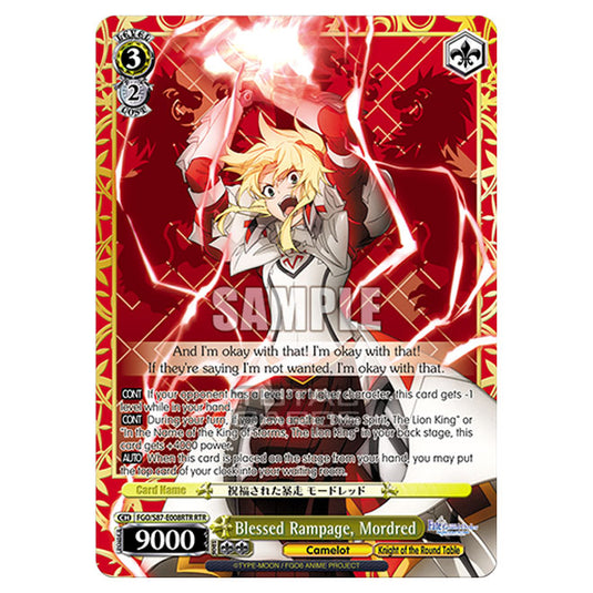 Weiss Schwarz - Fate/Grand Order THE MOVIE - Divine Realm of the Round Table Camelot - Blessed Rampage, Mordred (RTR) FGO/S87-E008RTR