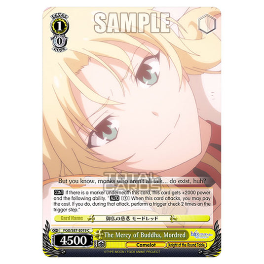 Weiss Schwarz - Fate/Grand Order THE MOVIE - Divine Realm of the Round Table Camelot - The Mercy of Buddha, Mordred (C) FGO/S87-E019