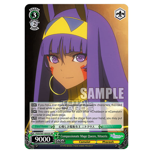 Weiss Schwarz - Fate/Grand Order THE MOVIE - Divine Realm of the Round Table Camelot - Compassionate Mage Queen, Nitocris (SR) FGO/S87-E035S