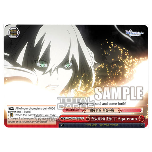 Weiss Schwarz - Fate/Grand Order THE MOVIE - Divine Realm of the Round Table Camelot - Switch On - Agateram (CR) FGO/S87-E077