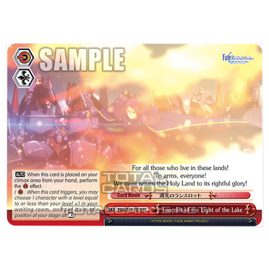 Weiss Schwarz - Fate/Grand Order THE MOVIE - Divine Realm of the Round Table Camelot - Lancelot of the Light of the Lake (CC) FGO/S87-E078