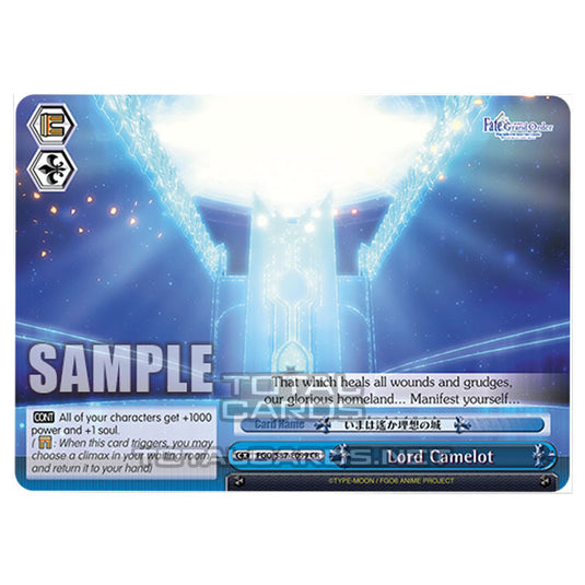Weiss Schwarz - Fate/Grand Order THE MOVIE - Divine Realm of the Round Table Camelot - Lord Camelot (CR) FGO/S87-E099