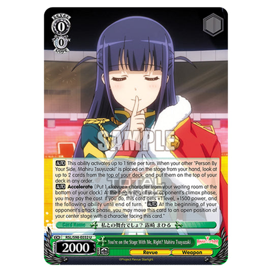 Weiss Schwarz - Revue Starlight The Movie - You're on the Stage With Me, Right? Mahiru Tsuyuzaki (U) RSL/S98-E032