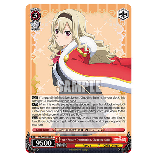 Weiss Schwarz - Revue Starlight The Movie - Our Future Destination, Claudine Saijo (R) RSL/S98-E057