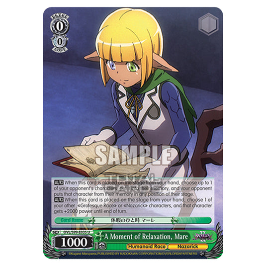 Weiss Schwarz - Nazarick: Tomb of the Undead Vol.2 - A Moment of Relaxation, Mare (U) OVL/S99-E035