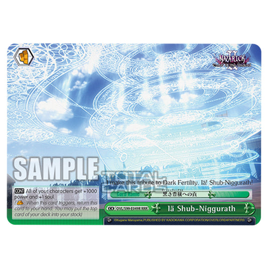 Weiss Schwarz - Nazarick: Tomb of the Undead Vol.2 - Iä Shub-Niggurath (RRR) OVL/S99-E049R