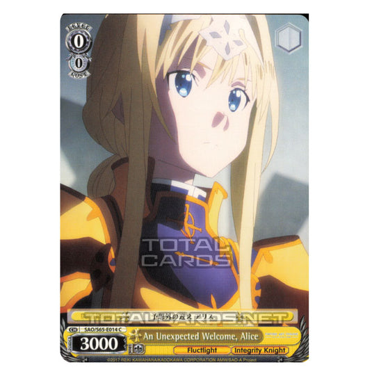 Weiss Schwarz - Sword Art Online Alicization - An Unexpected Welcome, Alice (Common) SAO/S65-E014