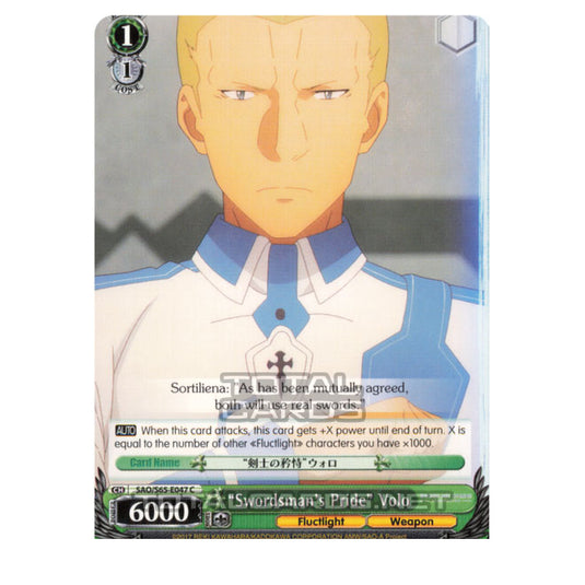 Weiss Schwarz - Sword Art Online Alicization - "Swordsman's Pride" Volo (Uncommon) SAO/S65-E047
