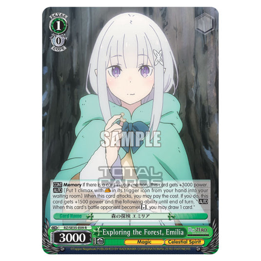 Weiss Schwarz - Re:ZERO - Starting Life in Another World - The Frozen Bond - Exploring the Forest, Emilia (R) RZ/SE35-E09