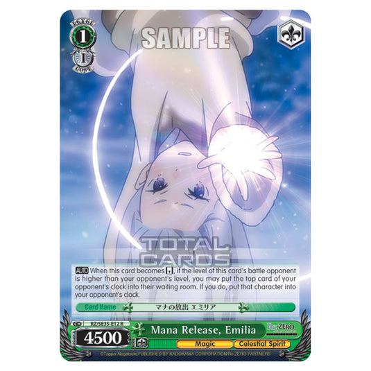 Weiss Schwarz - Re:ZERO - Starting Life in Another World - The Frozen Bond - Mana Release, Emilia (R) RZ/SE35-E12