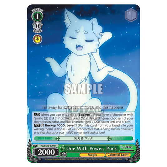 Weiss Schwarz - Re:ZERO - Starting Life in Another World - The Frozen Bond - One With Power, Puck (U) RZ/SE35-E20