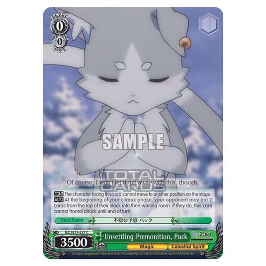 Weiss Schwarz - Re:ZERO - Starting Life in Another World - The Frozen Bond - Unsettling Premonition, Puck (C) RZ/SE35-E27