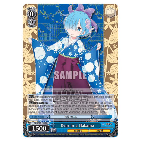 Weiss Schwarz - Re:ZERO - Starting Life in Another World - The Frozen Bond - Rem in a Hakama (RR) RZ/SE35-E50