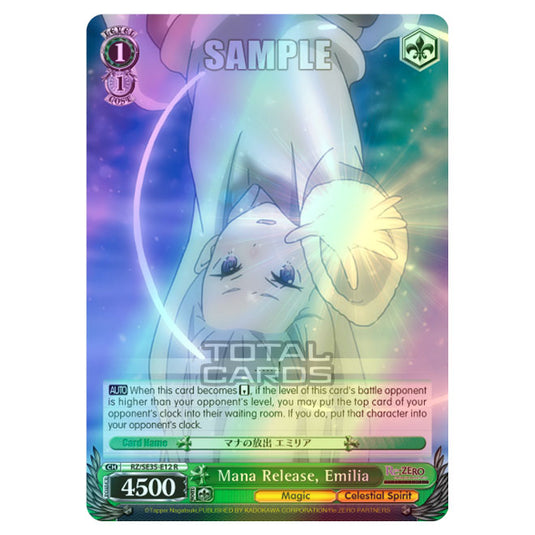 Weiss Schwarz - Re:ZERO - Starting Life in Another World - The Frozen Bond - Mana Release, Emilia (R) RZ/SE35-E12 (Foil)