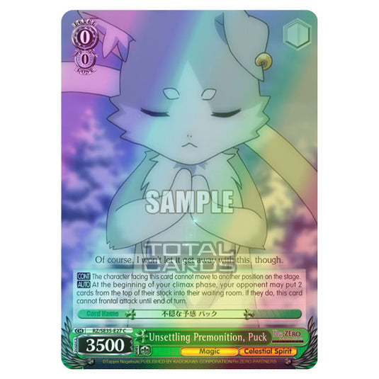 Weiss Schwarz - Re:ZERO - Starting Life in Another World - The Frozen Bond - Unsettling Premonition, Puck (C) RZ/SE35-E27 (Foil)