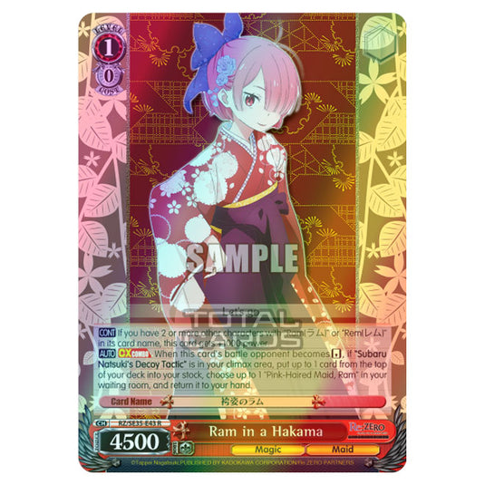 Weiss Schwarz - Re:ZERO - Starting Life in Another World - The Frozen Bond - Ram in a Hakama (R) RZ/SE35-E43 (Foil)