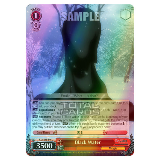 Weiss Schwarz - Re:ZERO - Starting Life in Another World - The Frozen Bond - Black Water (C) RZ/SE35-E46 (Foil)