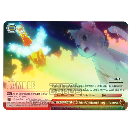 Weiss Schwarz - Re:ZERO - Starting Life in Another World - The Frozen Bond - All-Consuming Flames (C) RZ/SE35-E49 (Foil)